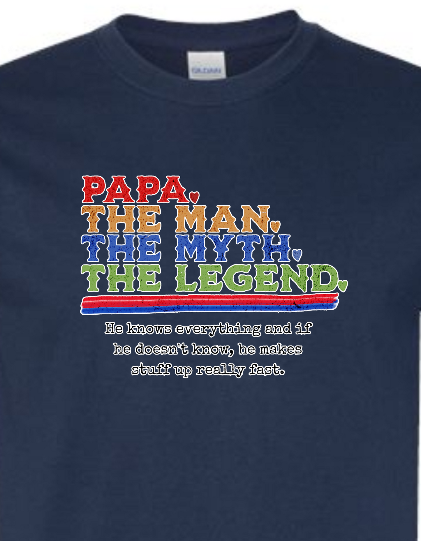 PAPA - the man. the myth. the legend - tshirt