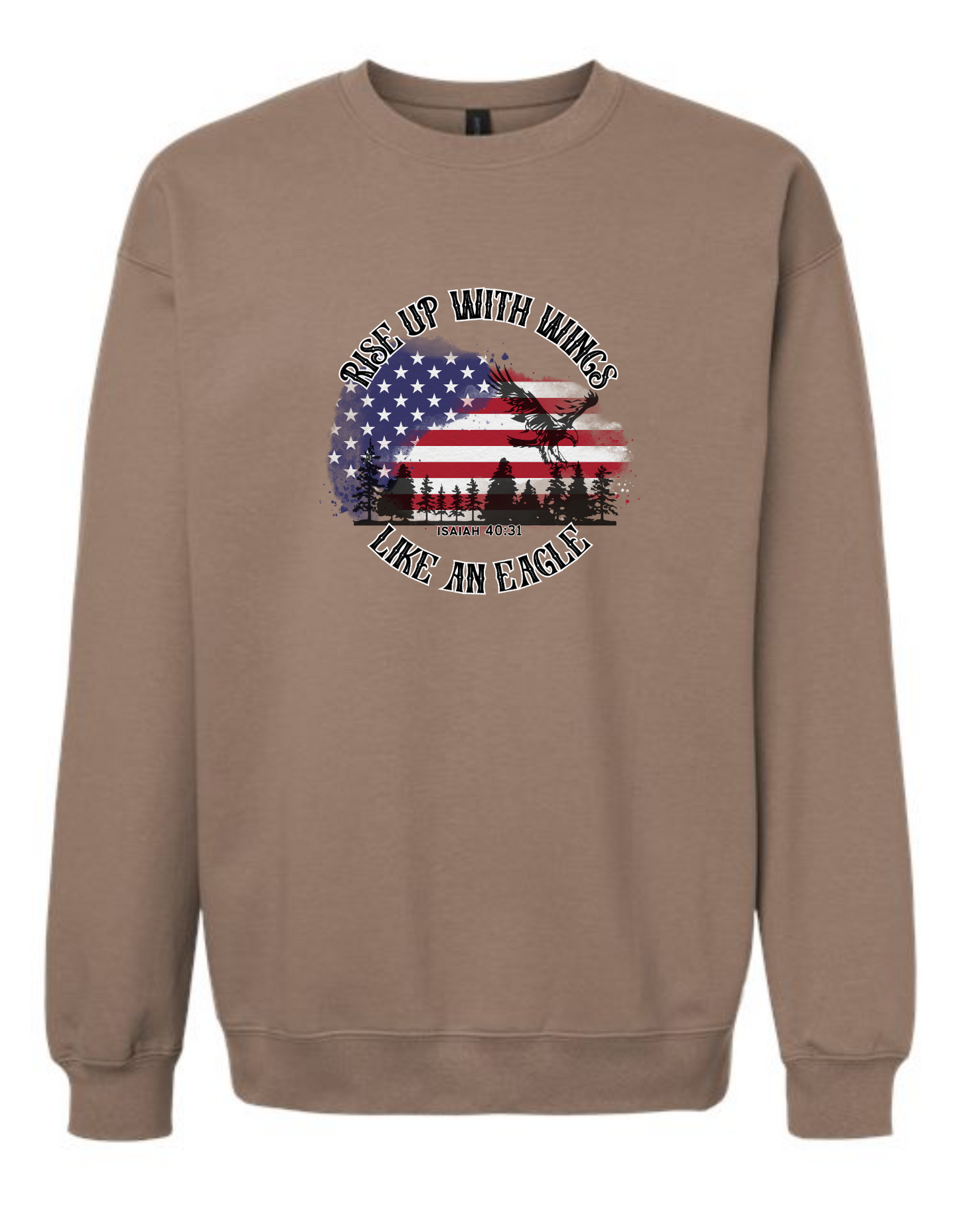 Rise up with wings like an eagle - crew neck sweatshirt