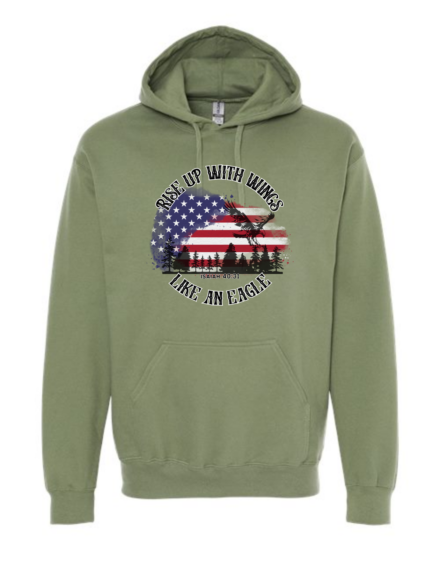 Rise up with wings like an eagle - Hoodie Sweatshirt