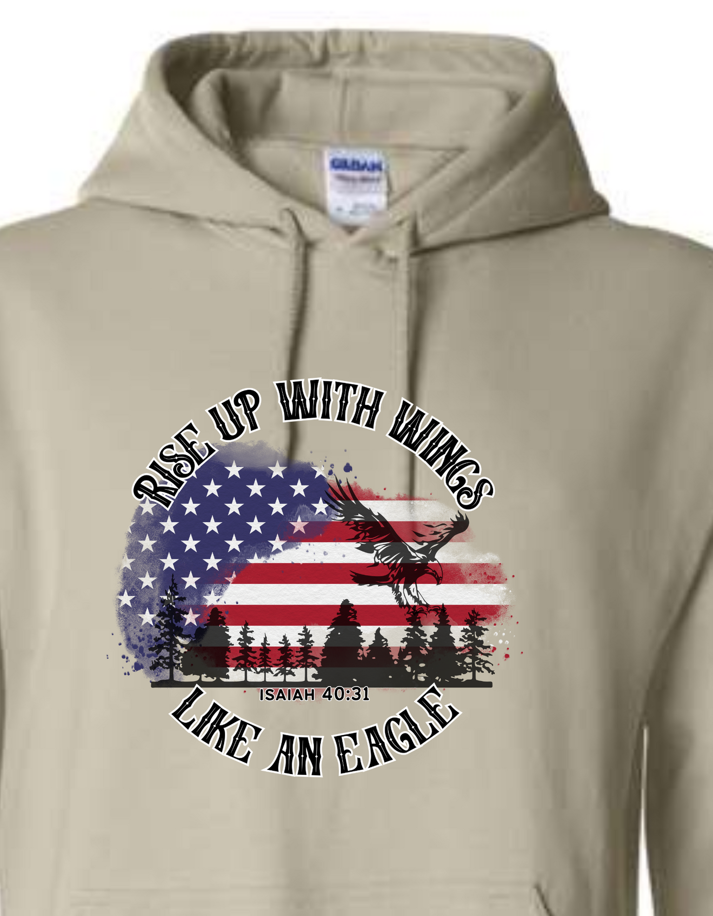 Rise up with wings like an eagle - Hoodie Sweatshirt