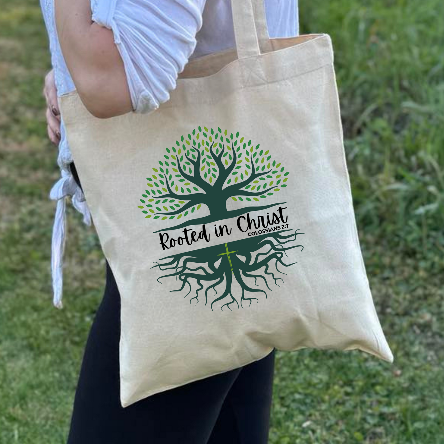 Rooted in Christ - Canvas Tote Bag