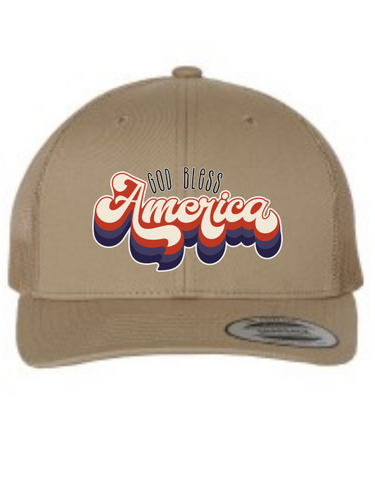 God bless America trucker hat