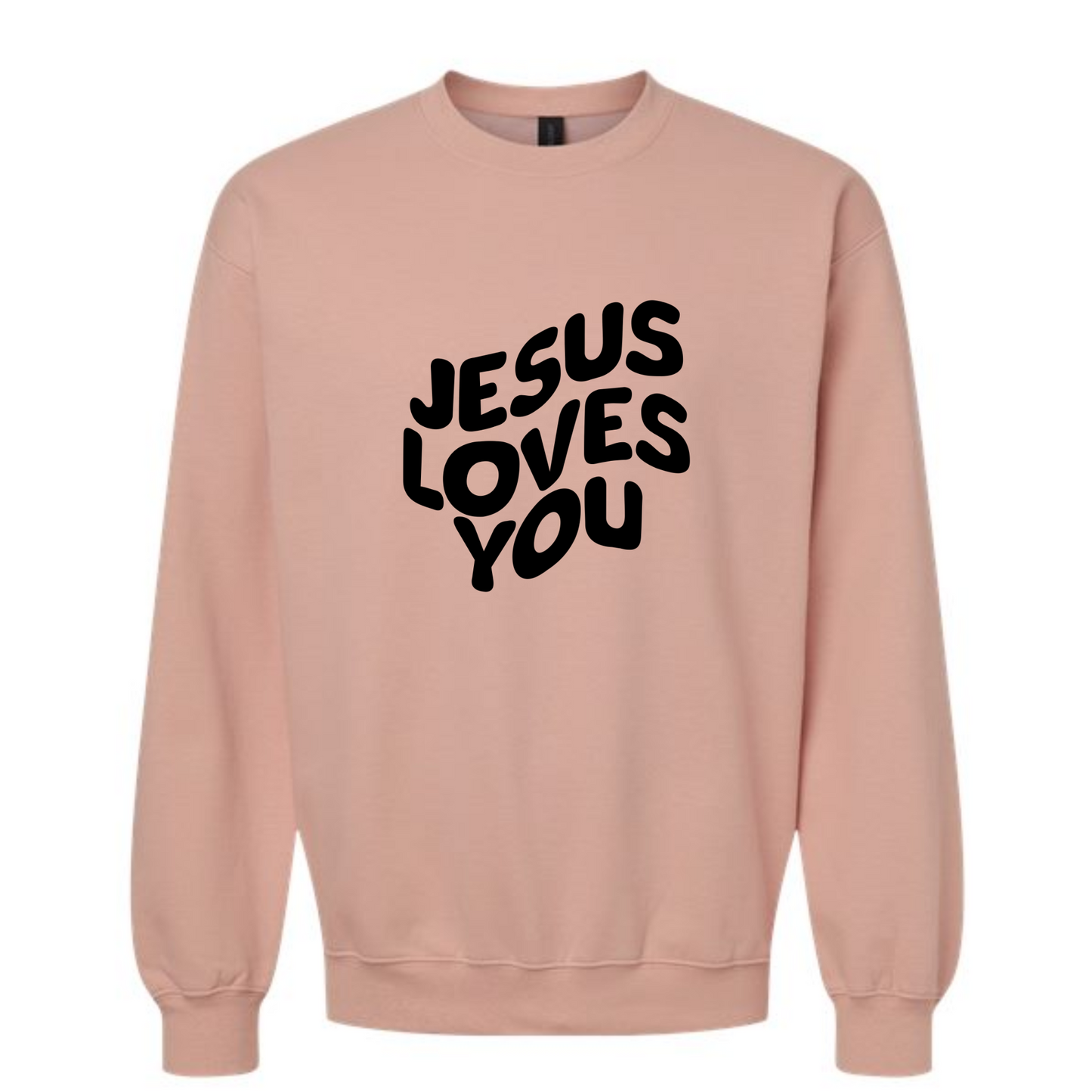 Jesus Loves You - puff crew neck sweatshirt