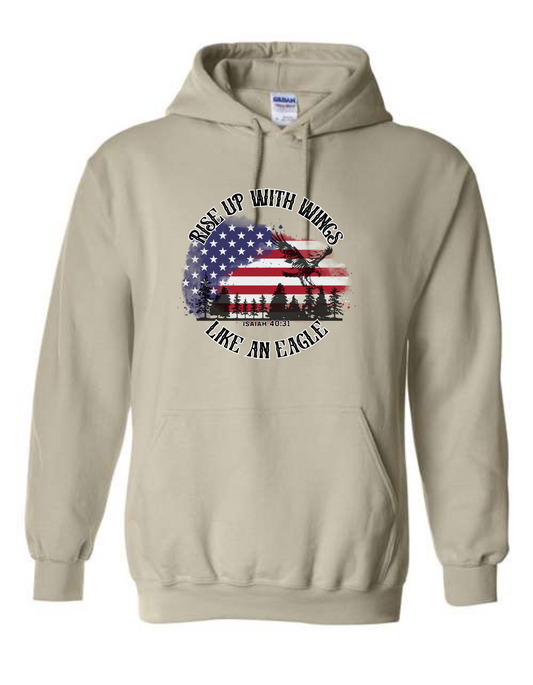 Rise up with wings like an eagle - Hoodie Sweatshirt