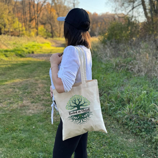 Rooted in Christ - Canvas Tote Bag