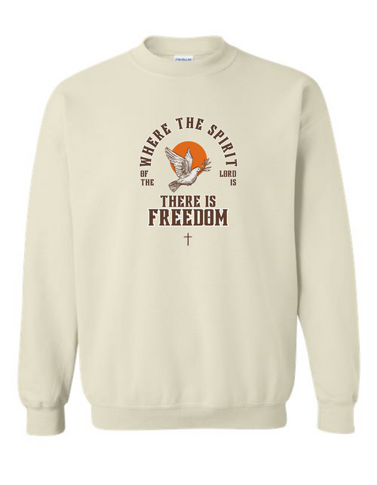 where the spirit of the Lord is - crew neck sweatshirt