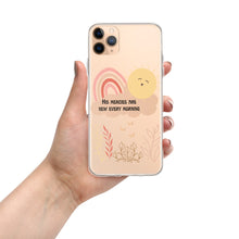 Load image into Gallery viewer, His Mercies are New Every Morning clear iPhone case, Bible Verse, Scripture Transparent Phone Case for iPhone 14 Pro Max 13, 12, 11, 7/8
