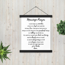 Load image into Gallery viewer, Marriage Prayer poster with wood hangers

