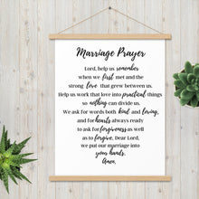 Load image into Gallery viewer, Marriage Prayer poster with wood hangers
