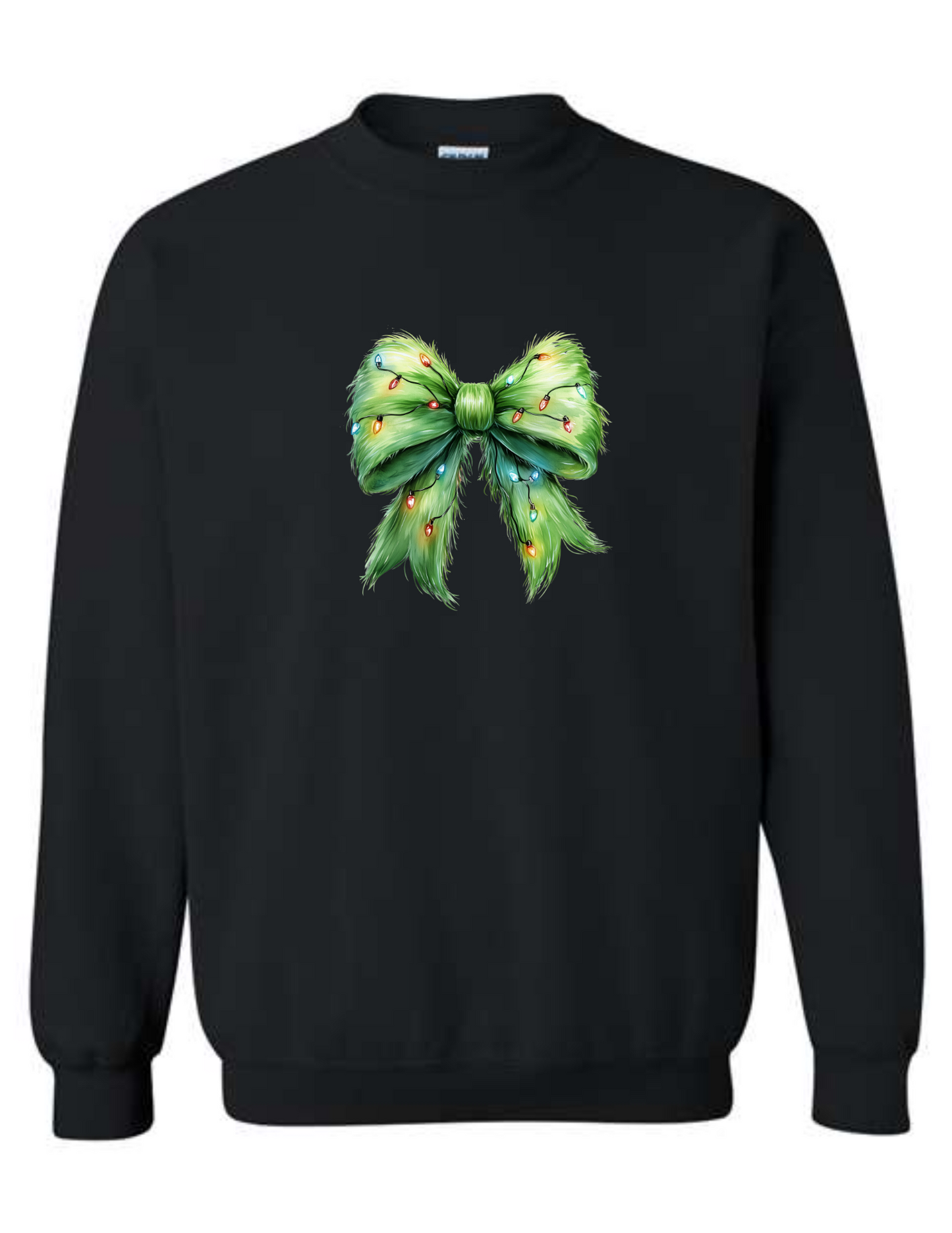 green coquette bow Christmas - crew neck sweatshirt (Copy)