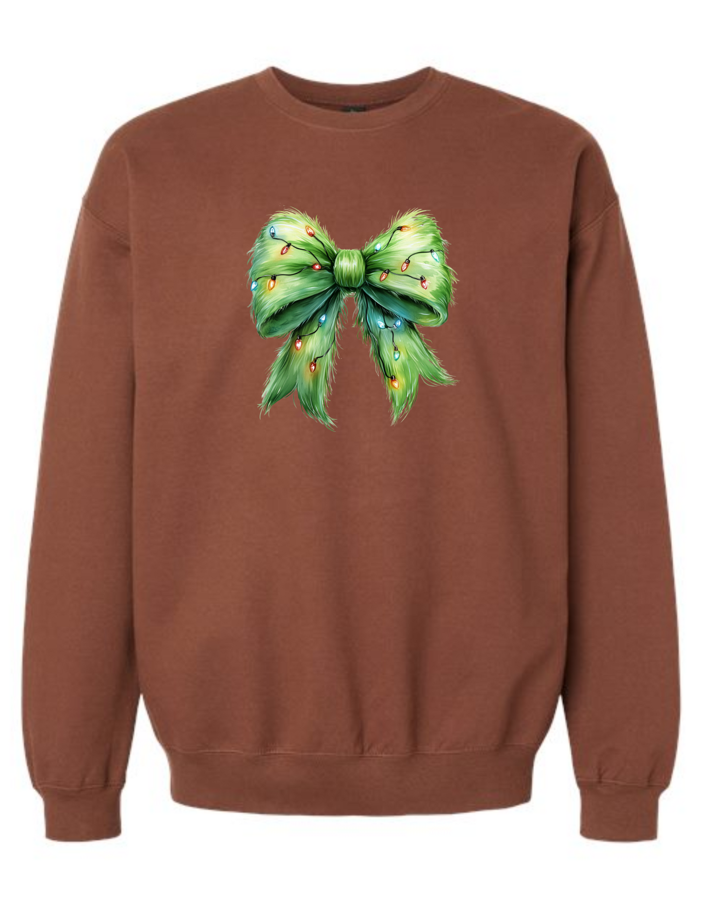 green coquette bow Christmas - crew neck sweatshirt (Copy)