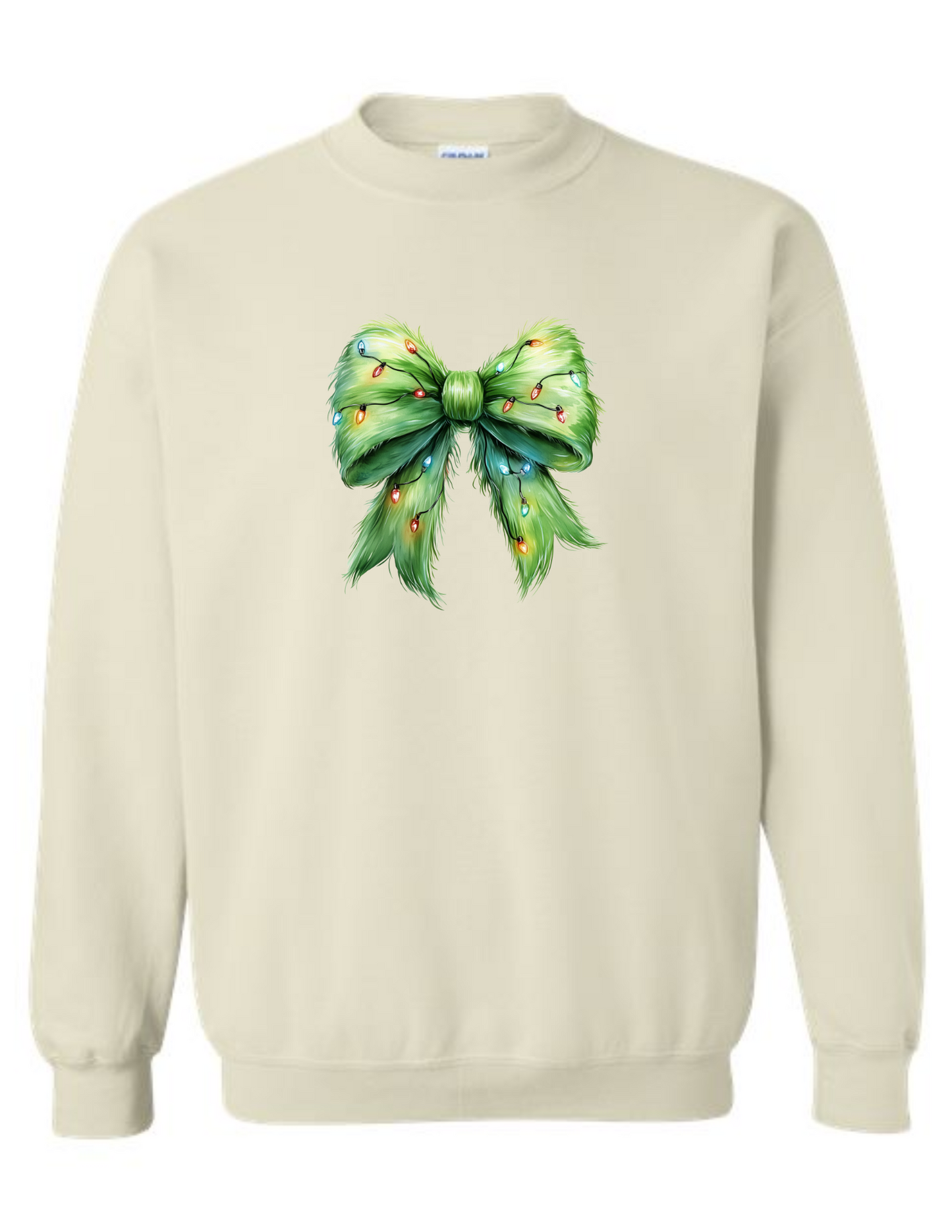 green coquette bow Christmas - crew neck sweatshirt (Copy)