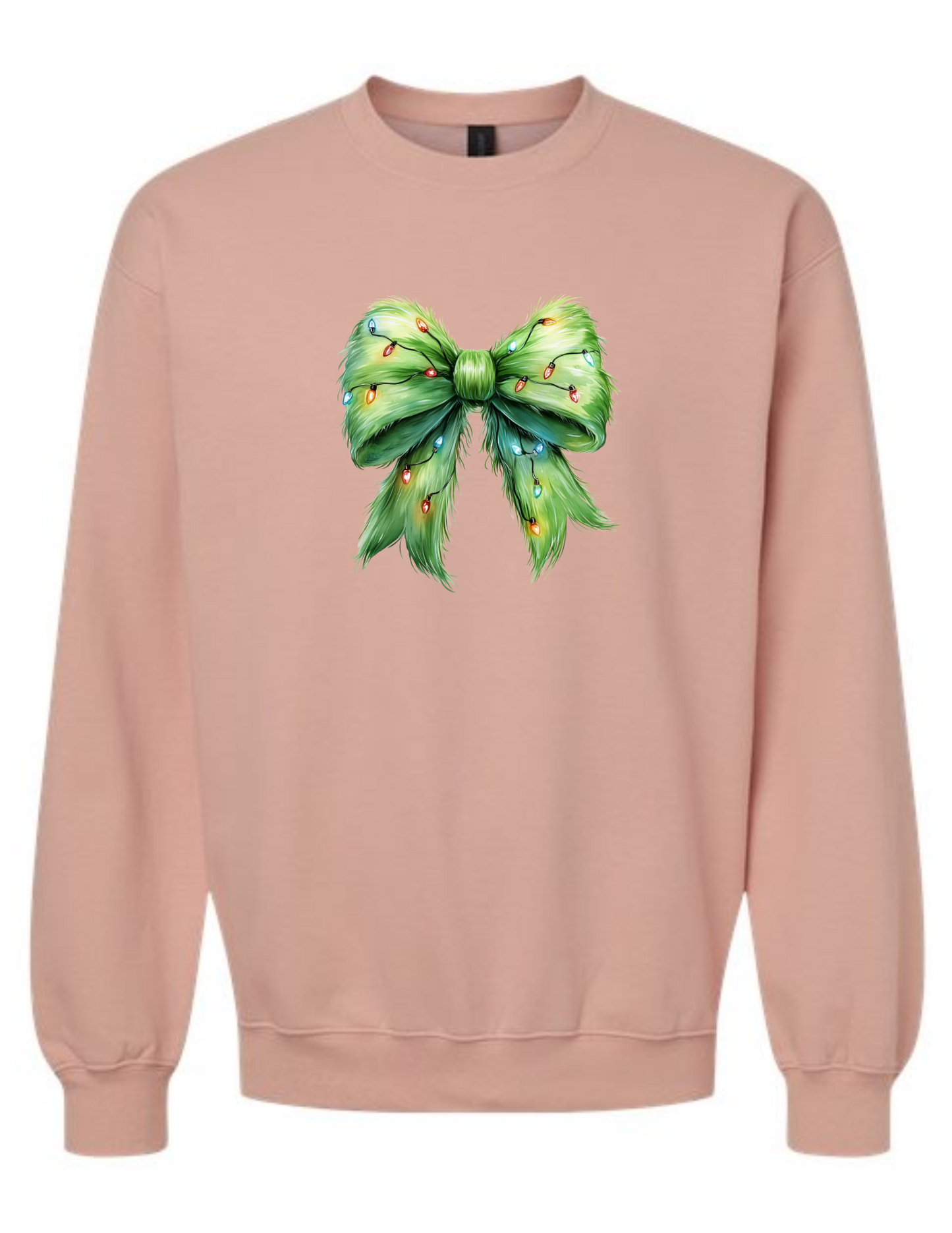 green coquette bow Christmas - crew neck sweatshirt (Copy)