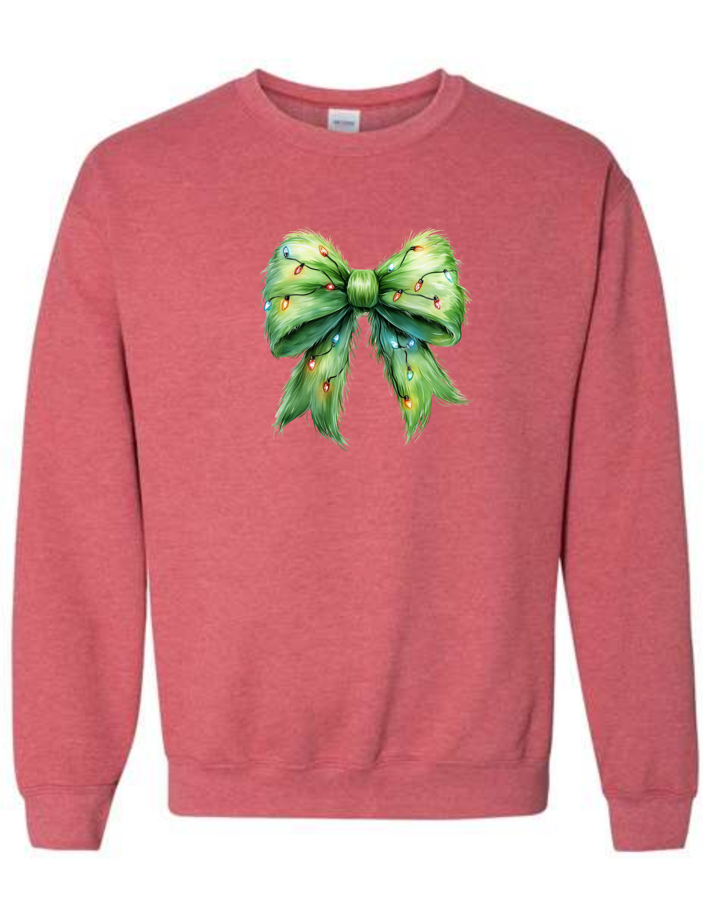 green coquette bow Christmas - crew neck sweatshirt (Copy)