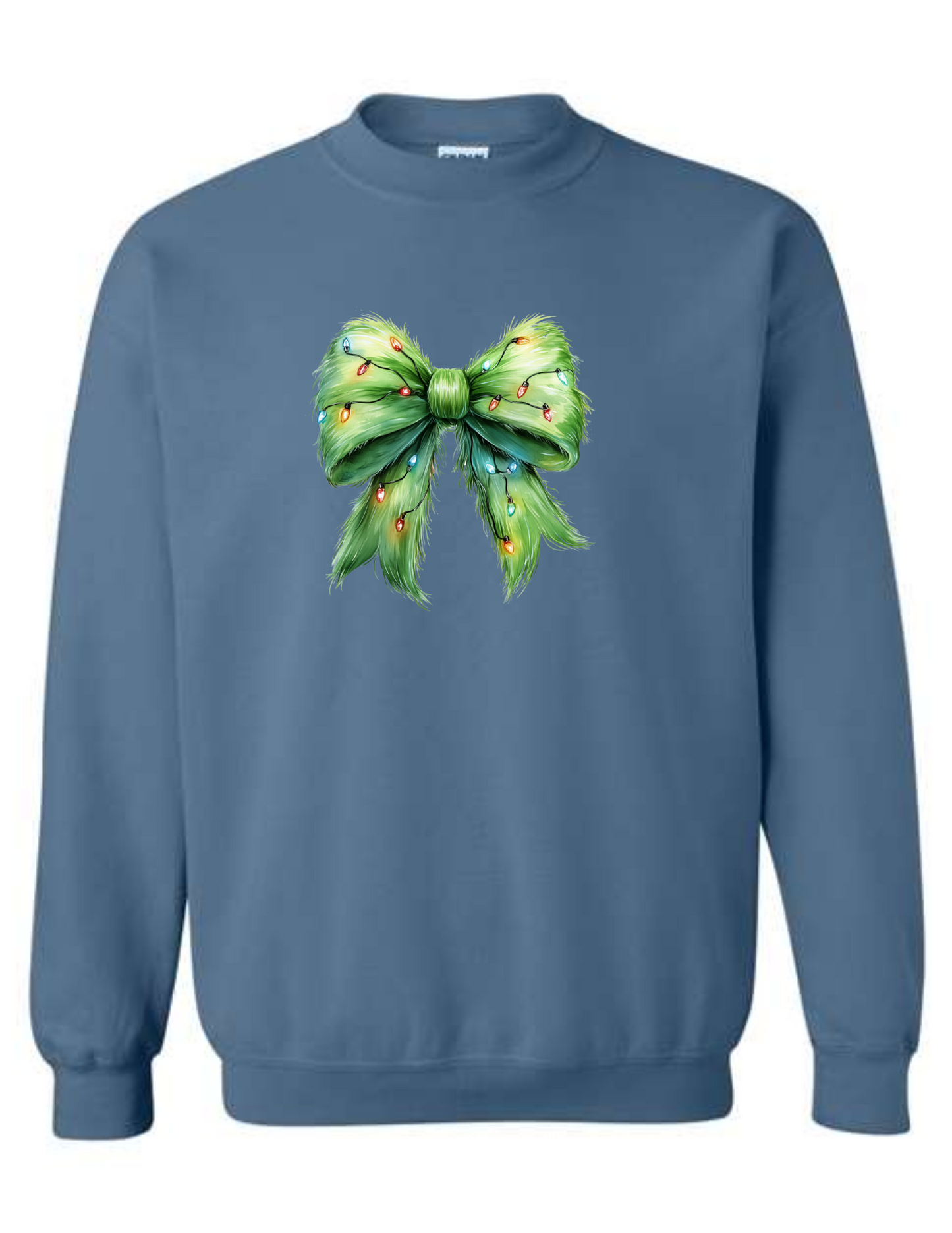 green coquette bow Christmas - crew neck sweatshirt (Copy)