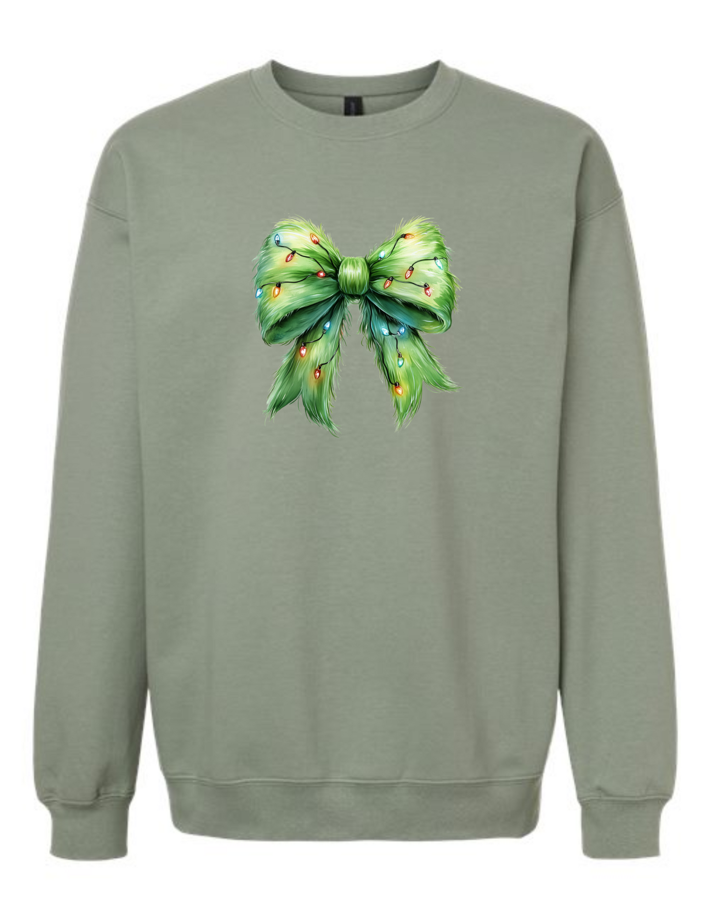 green coquette bow Christmas - crew neck sweatshirt (Copy)