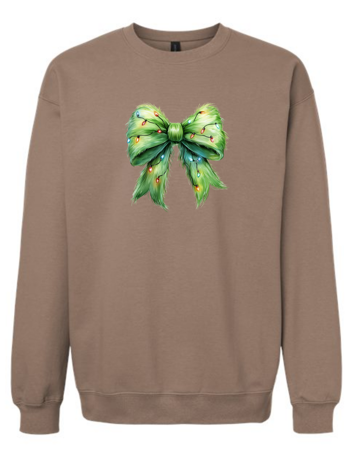 green coquette bow Christmas - crew neck sweatshirt (Copy)