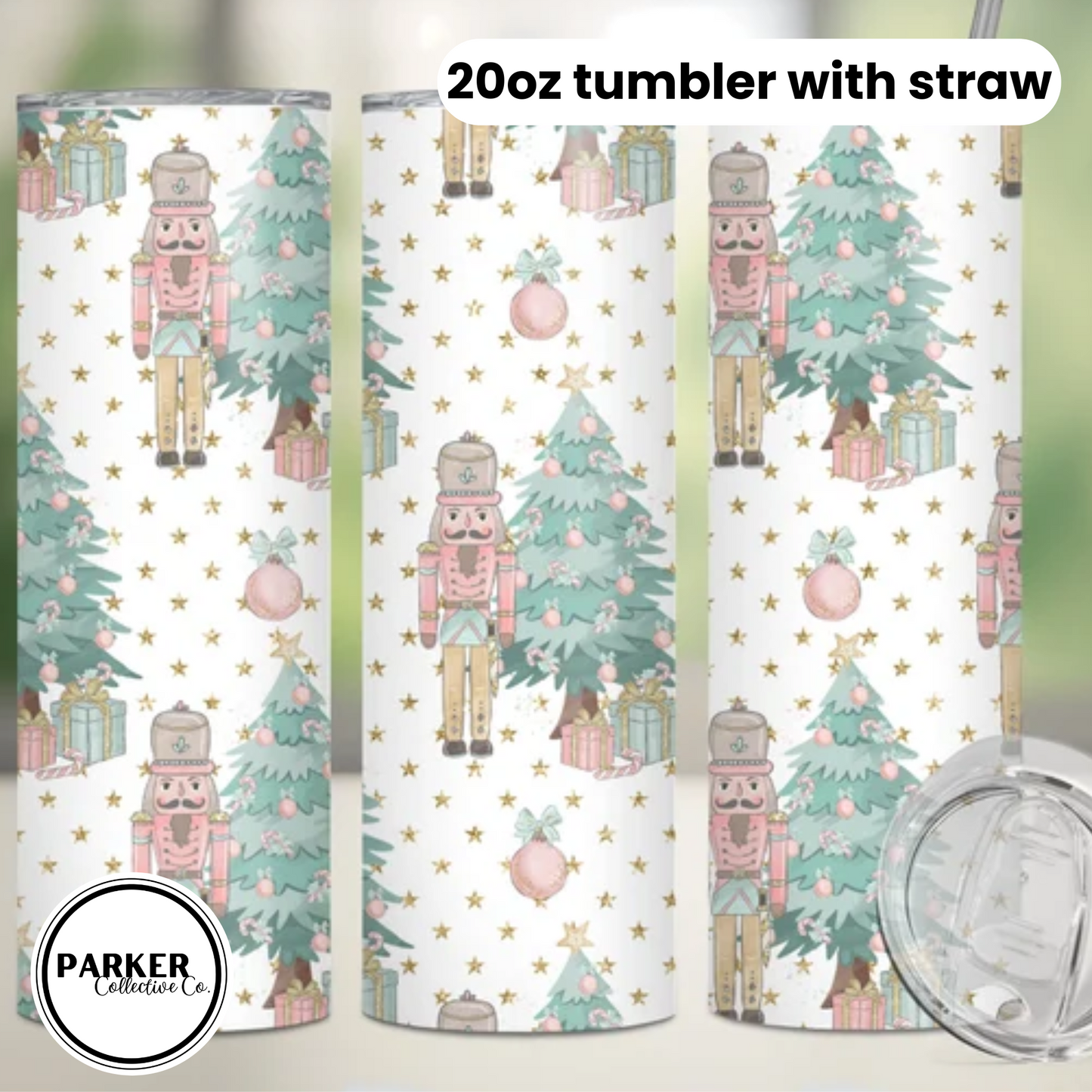 nutcracker Christmas - 20oz tumbler with straw