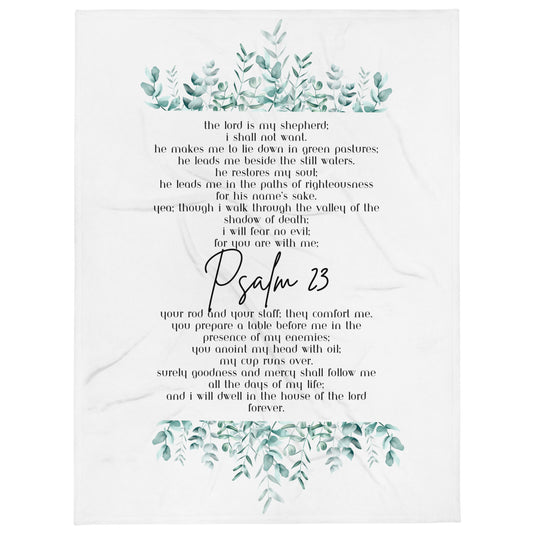 Psalm 23 Throw Blanket